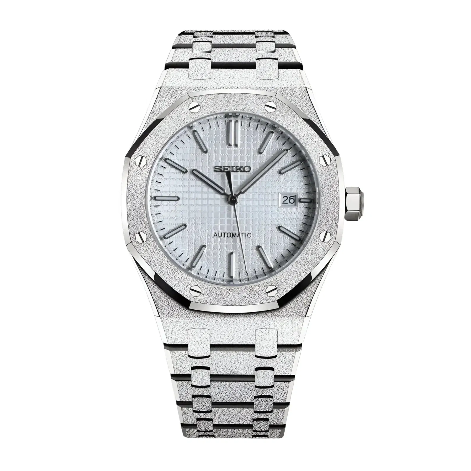 Seiko Mod Royal Seikoak White Iced Out