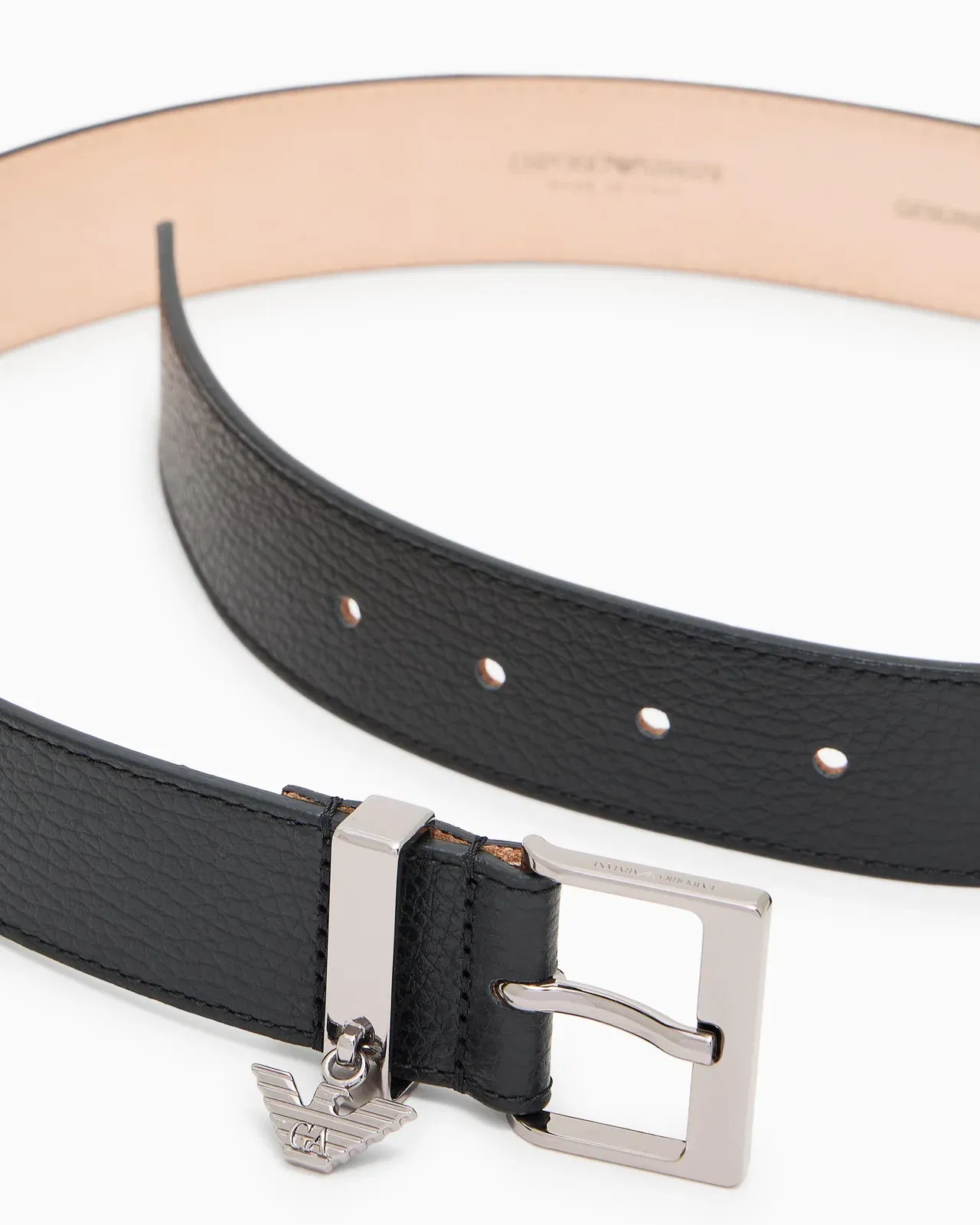 Emporio Armani Icon deer-print leather belt