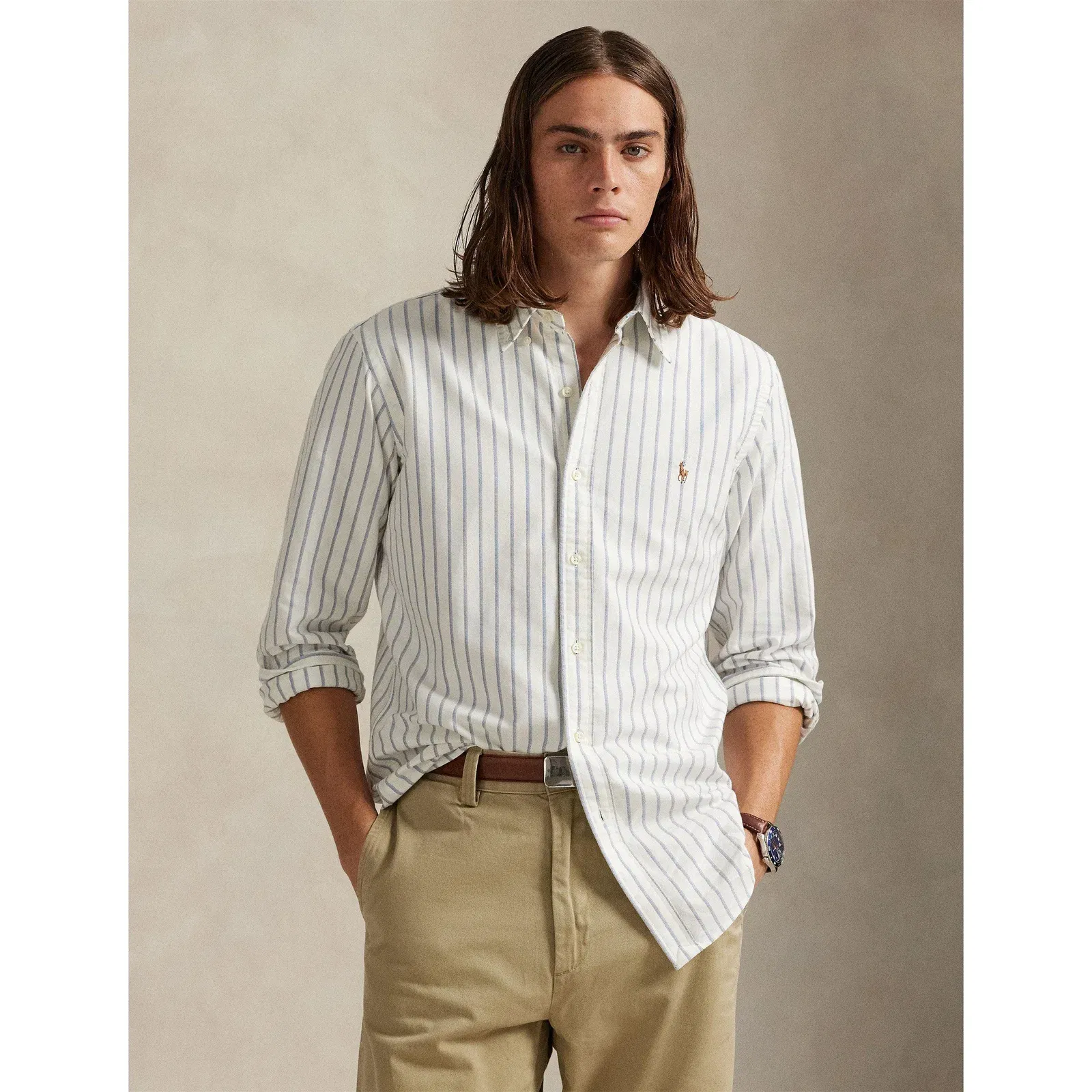 Multi-coloured Striped Poplin Shirt