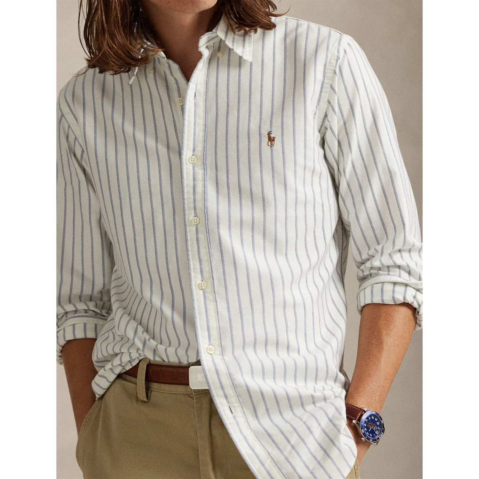 Multi-coloured Striped Poplin Shirt