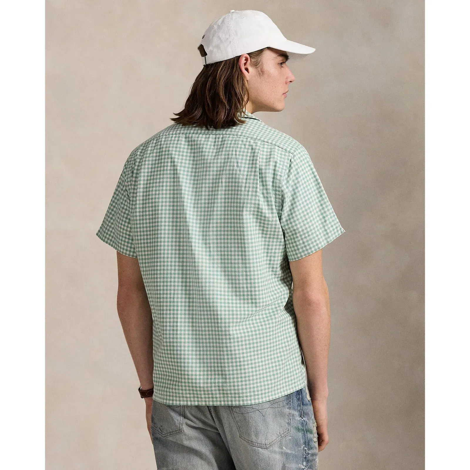 Gingham Short-Sleeve Patterned Shirt