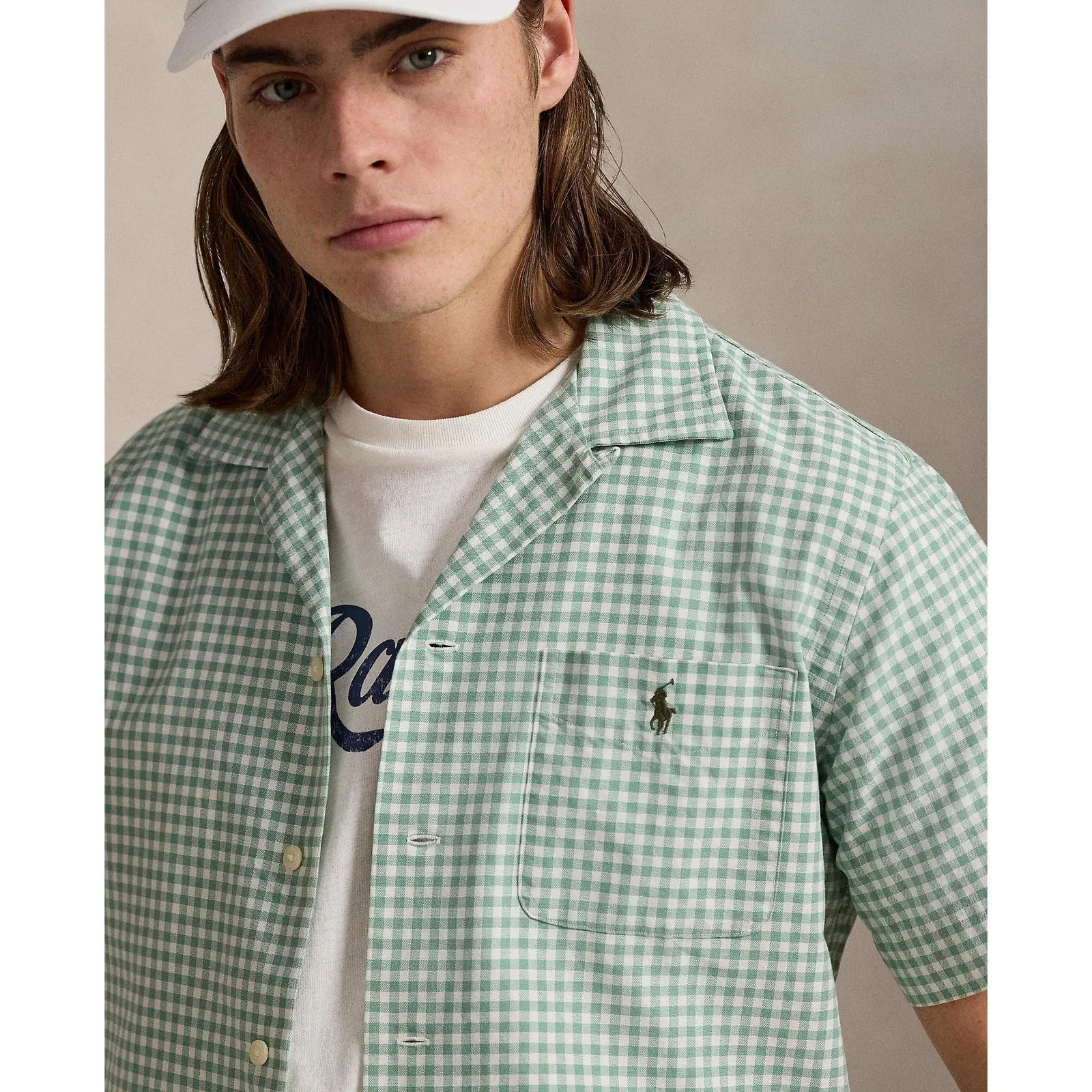 Gingham Short-Sleeve Patterned Shirt
