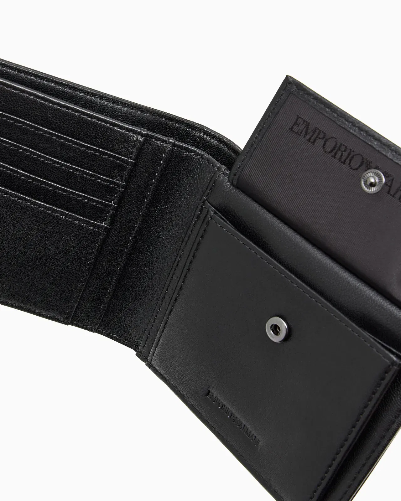 Emporio Armani Nappa leather bifold wallet with geometric detail