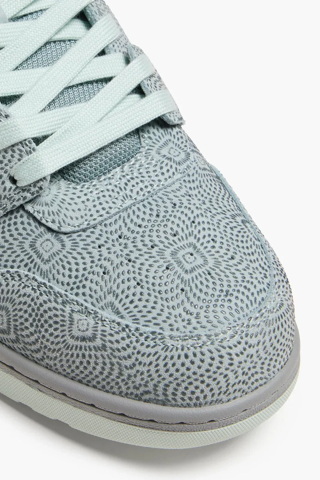 Off-White Out Of Office Textured-Suede Sneakers Mint