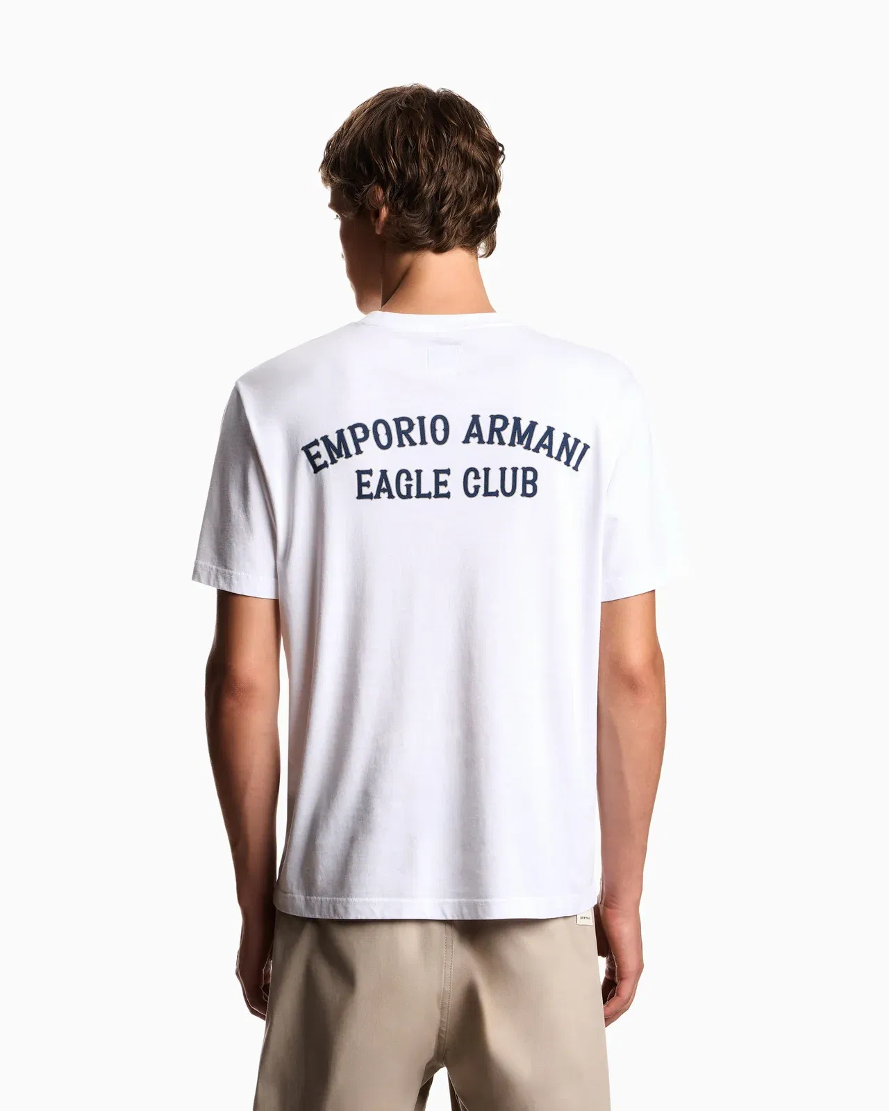 Emporio Armani Eagle Club organic jersey T-shirt with print
