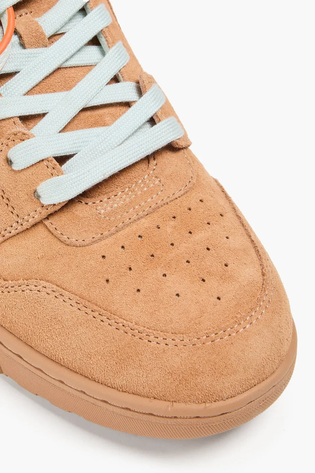 Off-White Out Of Office Suede Sneakers Camel