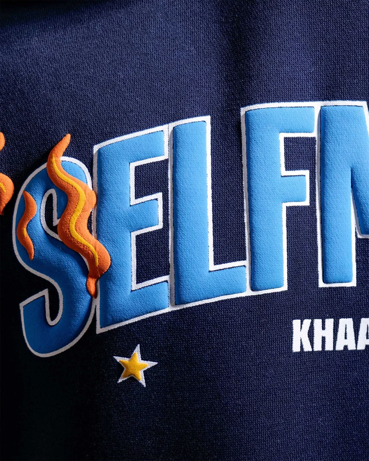 Selfmade - Navy Oversized Printed Hoodie
