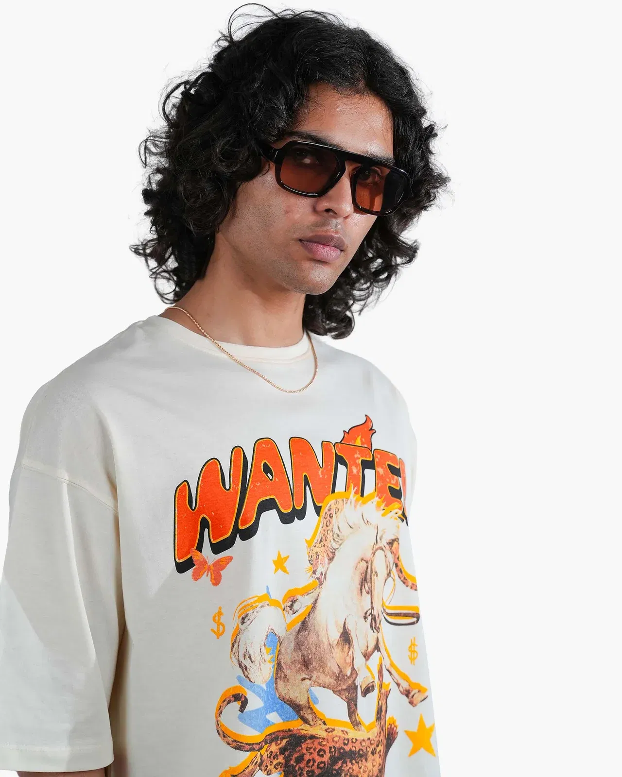 The Wild West - Off-White Mercerized Cotton Oversized T-shirt