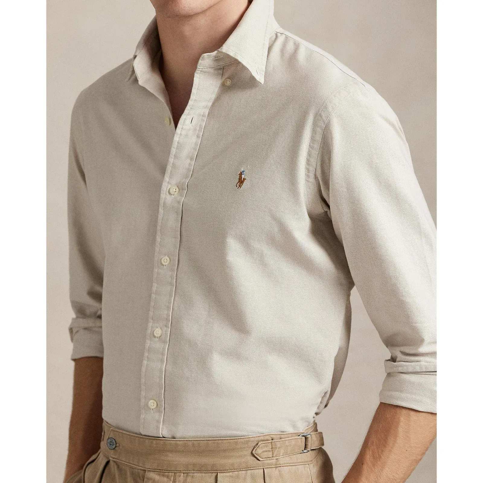 Oxford Long-Sleeve Plain Shirt