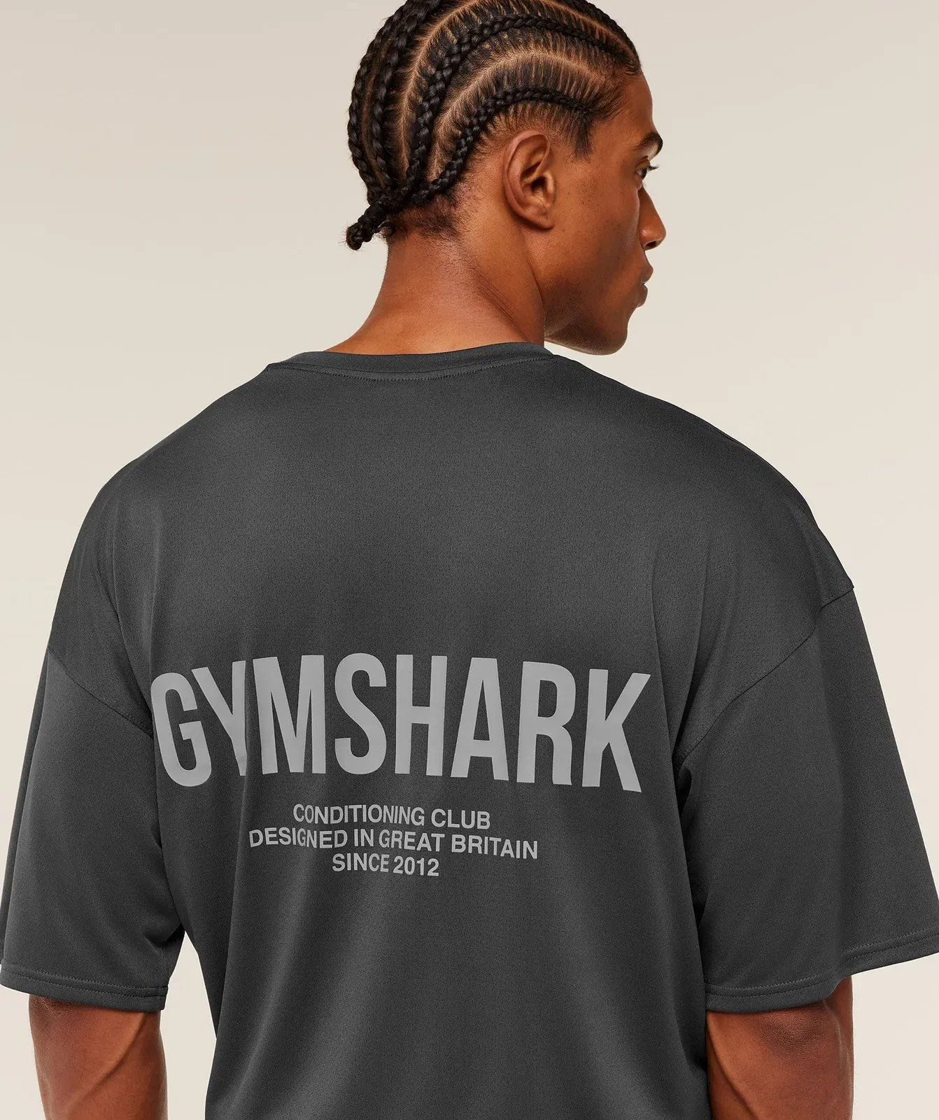 Gymshark Conditioning Club Oversized T-Shirt - GS Onyx Grey/GS Smokey Grey