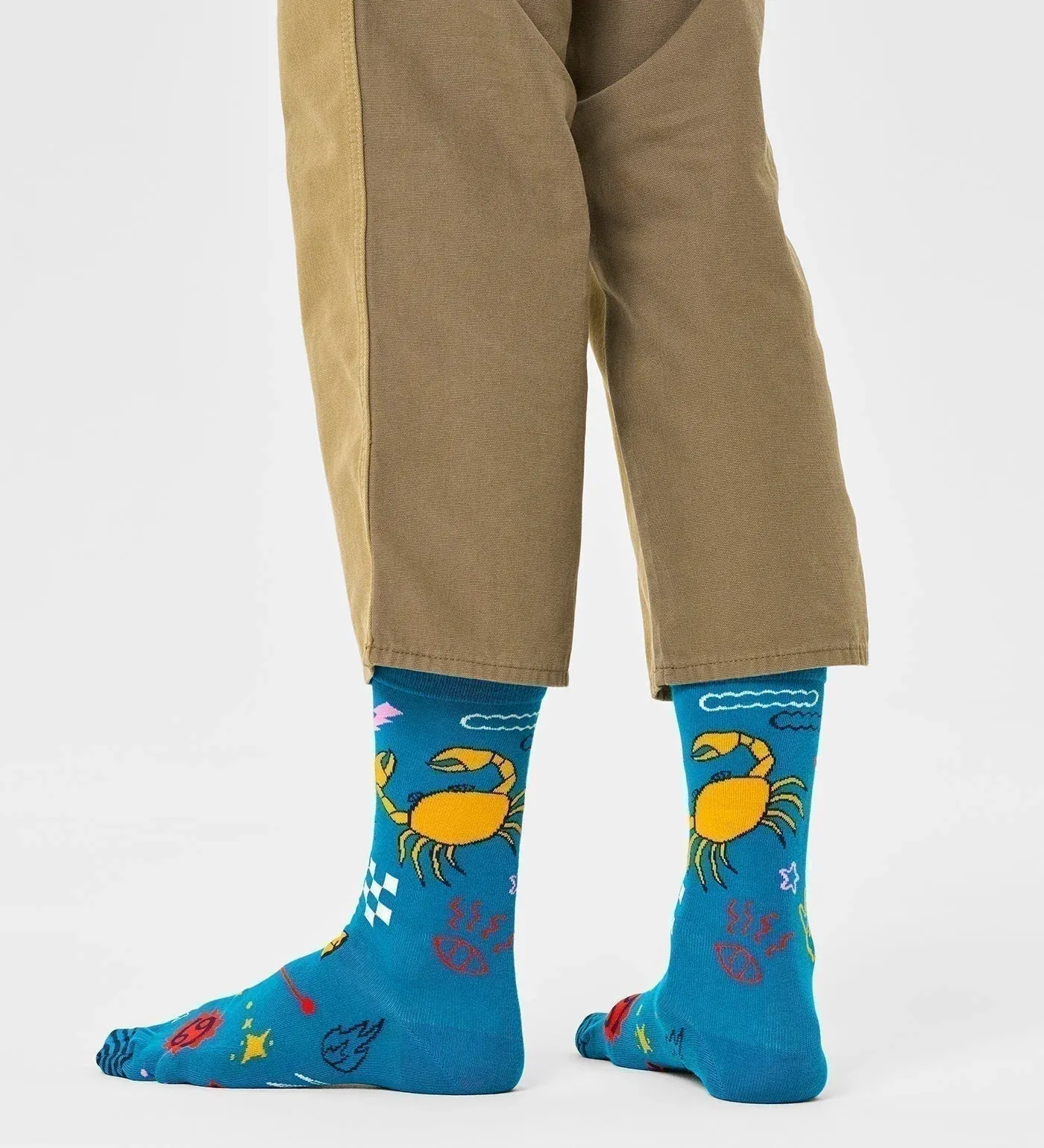 Happy Socks Unisex Cancer Crew Length Socks for Women and Men