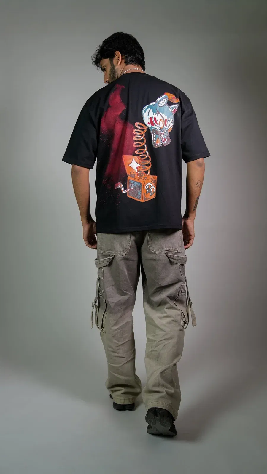 DARK SECRET BLACK MEN’S OVERSIZED T-SHIRT