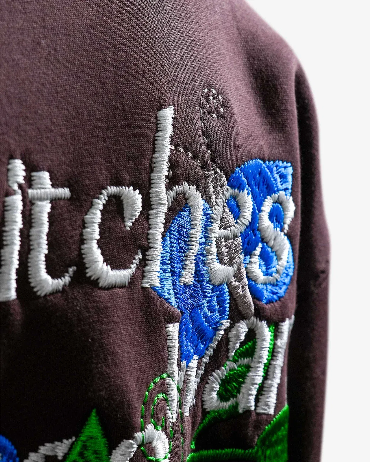 Bitch's Desire Hoodie - Coffee Oversized Embroidered Hoodie
