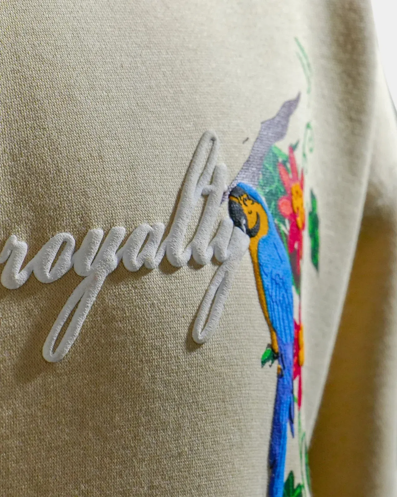 Nature's Royalty - Beige Oversized Zipper Hoodie