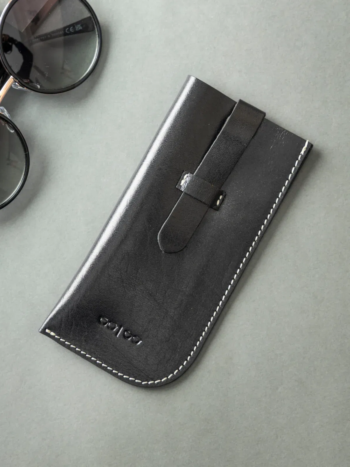Set of Spectacle Case and Credit Card Holder - Leather | Black
