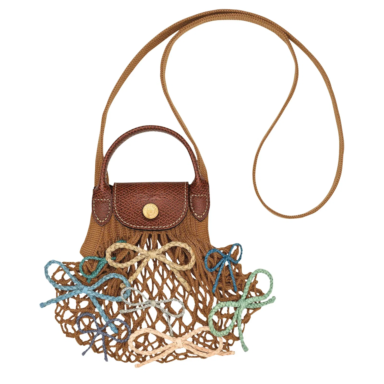 Longchamp Le Pliage Collection XS Mesh bag Tobacco