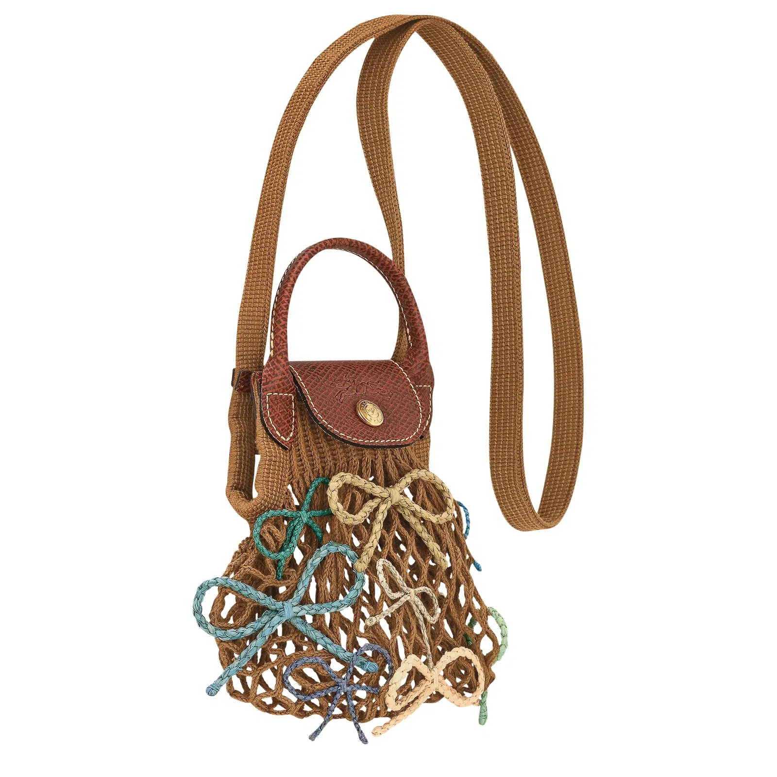 Longchamp Le Pliage Collection XS Mesh bag Tobacco