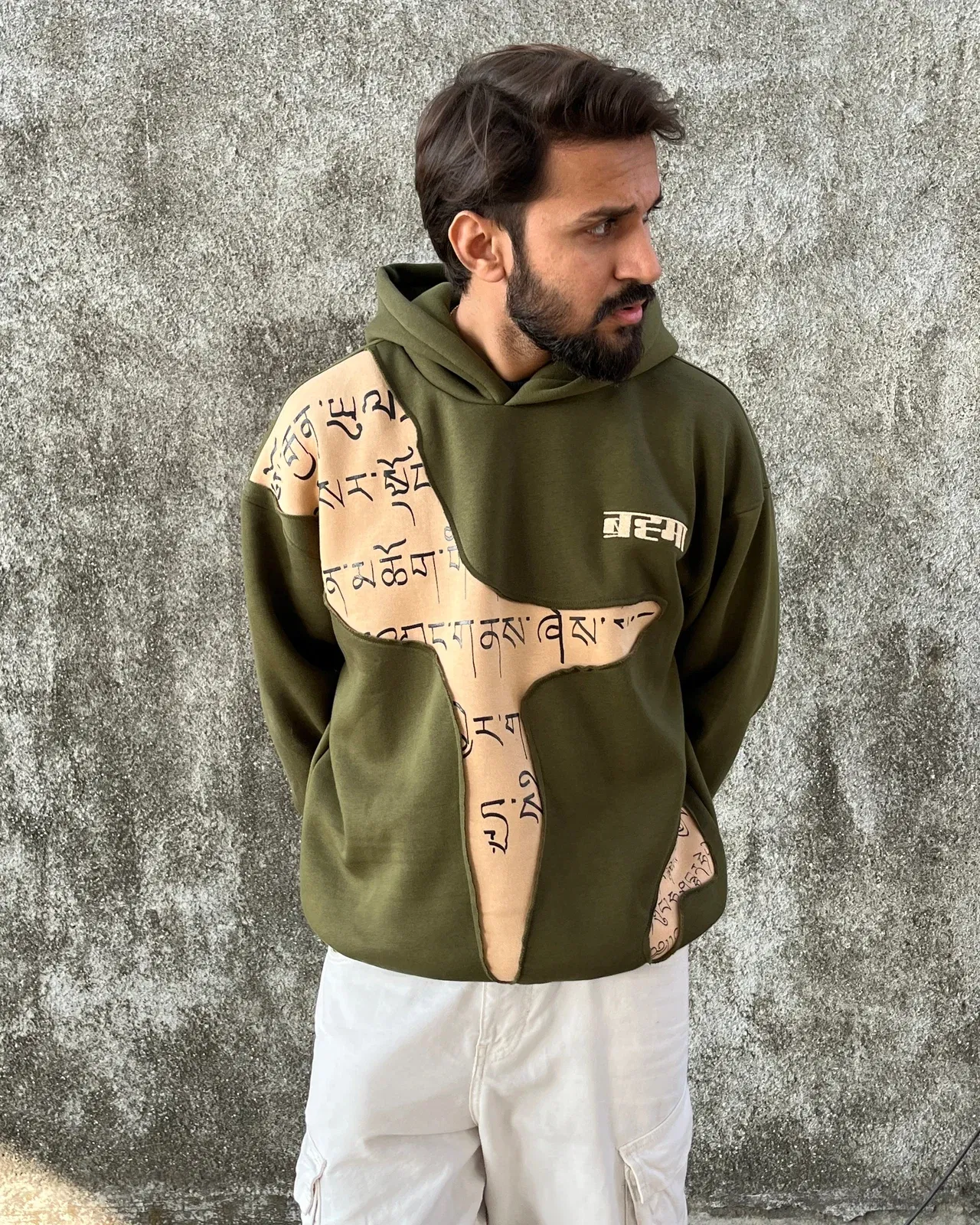 Brahma Distressed // 400 GSM Oversized Hoodie