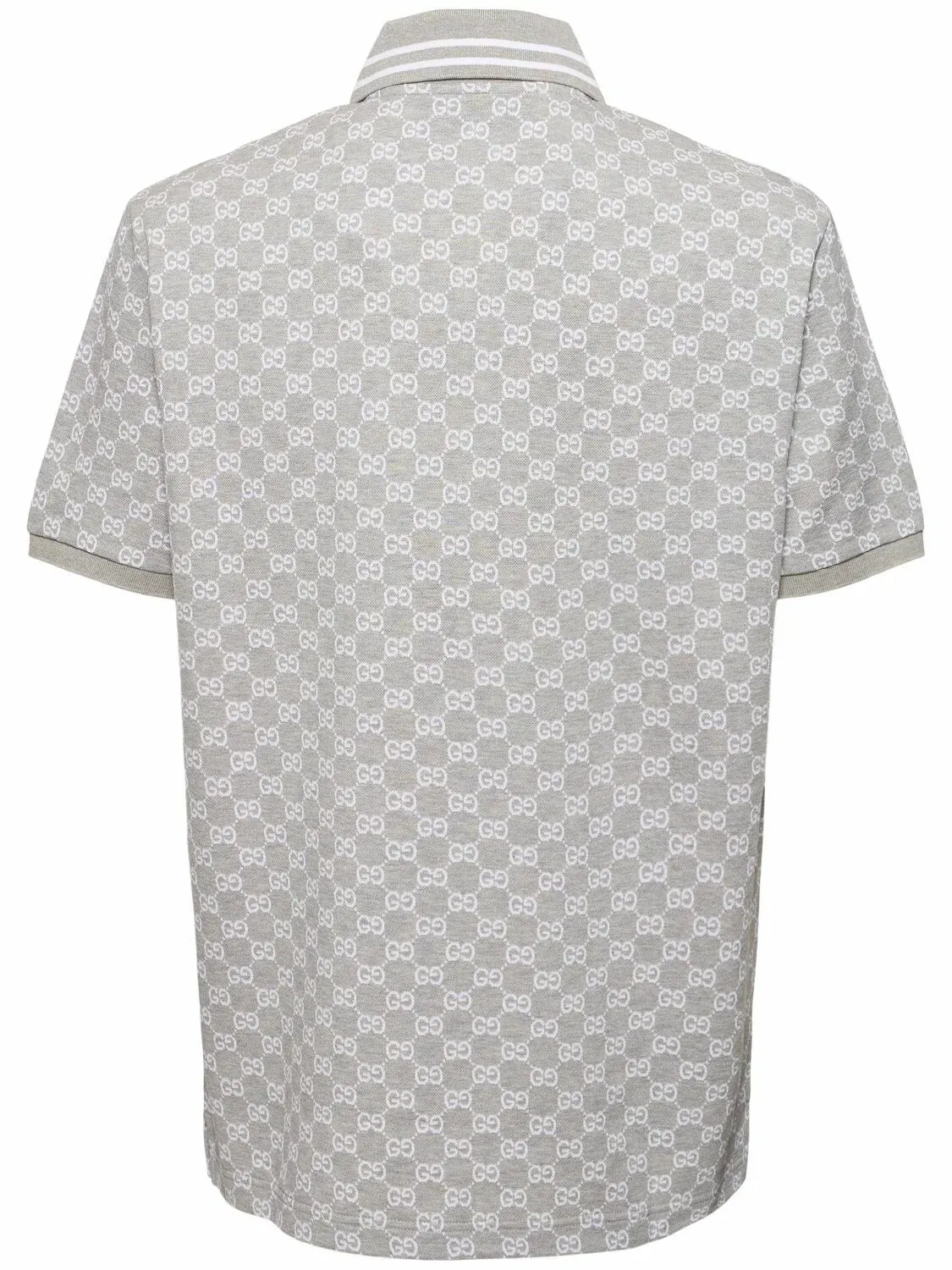 GUCCI Gg Jacquard Cotton Piquet Polo T-Shirt