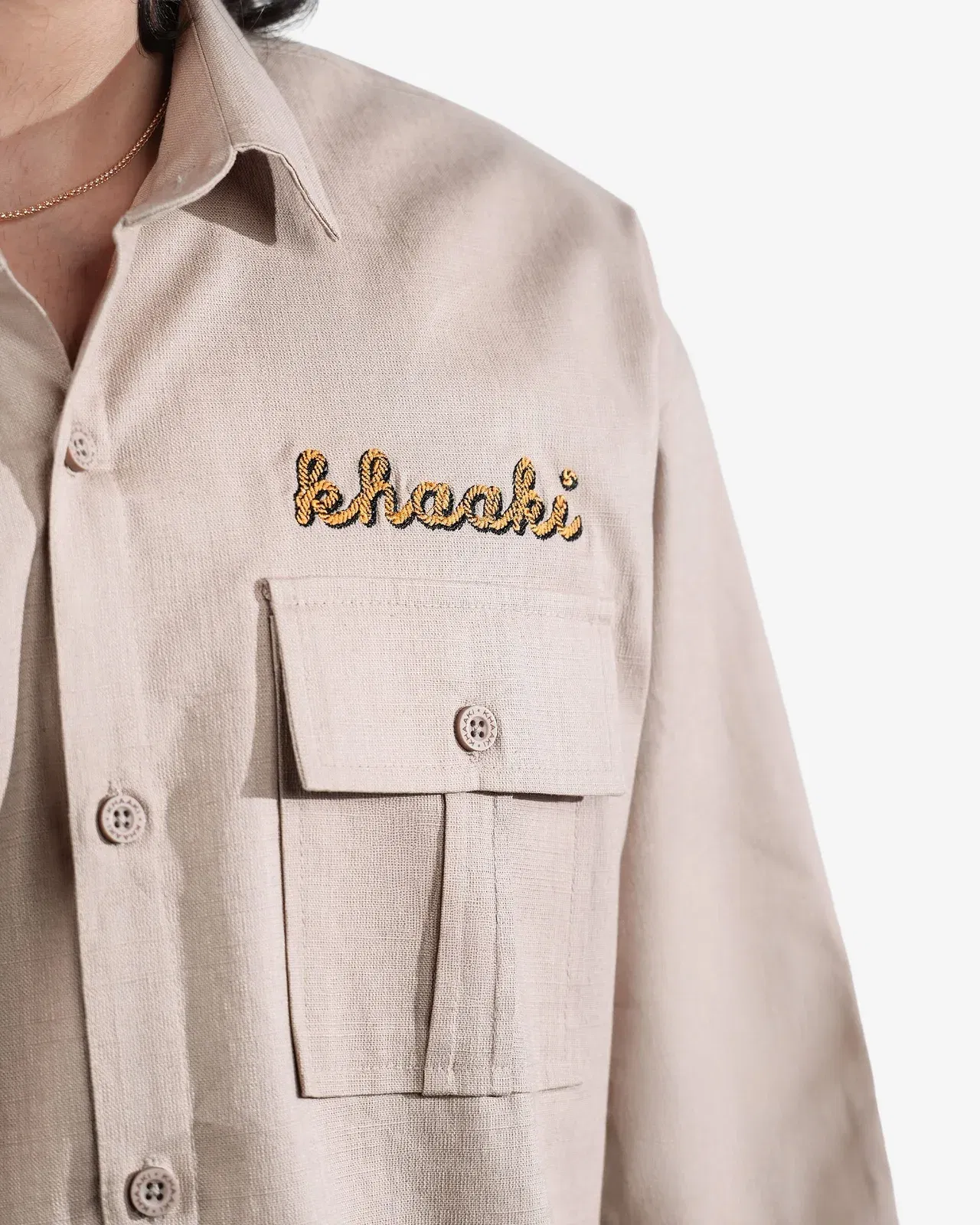 The County Club - Beige Embroidered Shirt