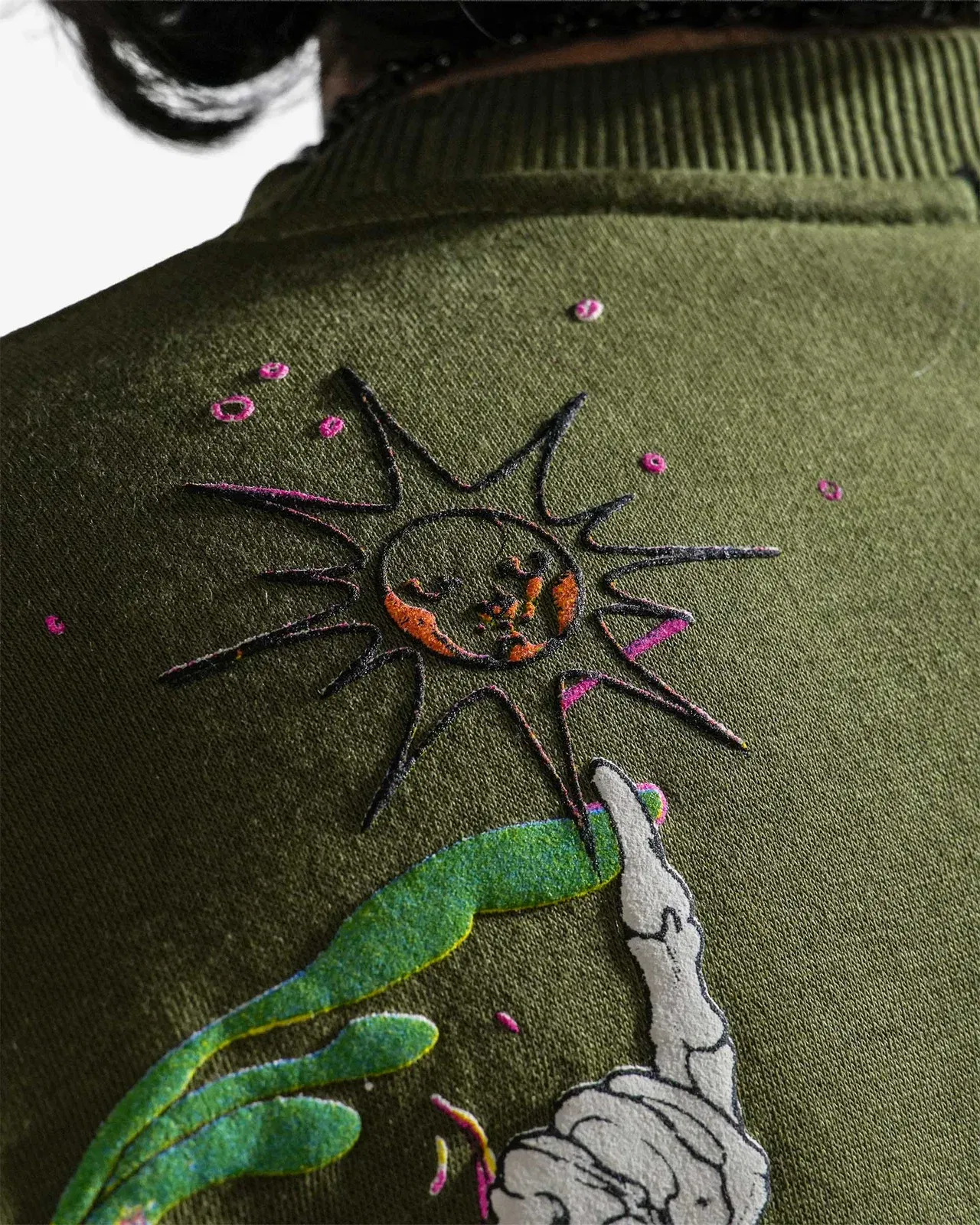 Hypnosis - Olive Oversized Sweatshirt
