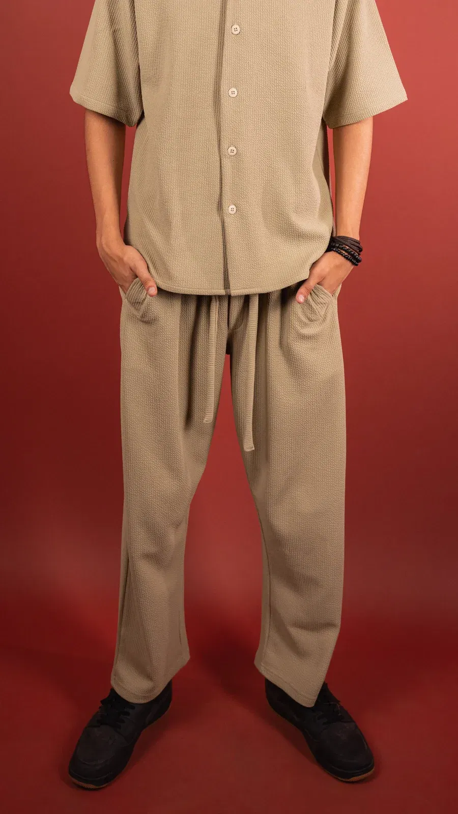 BEIGE CO-ORD SET MEN'S PANT