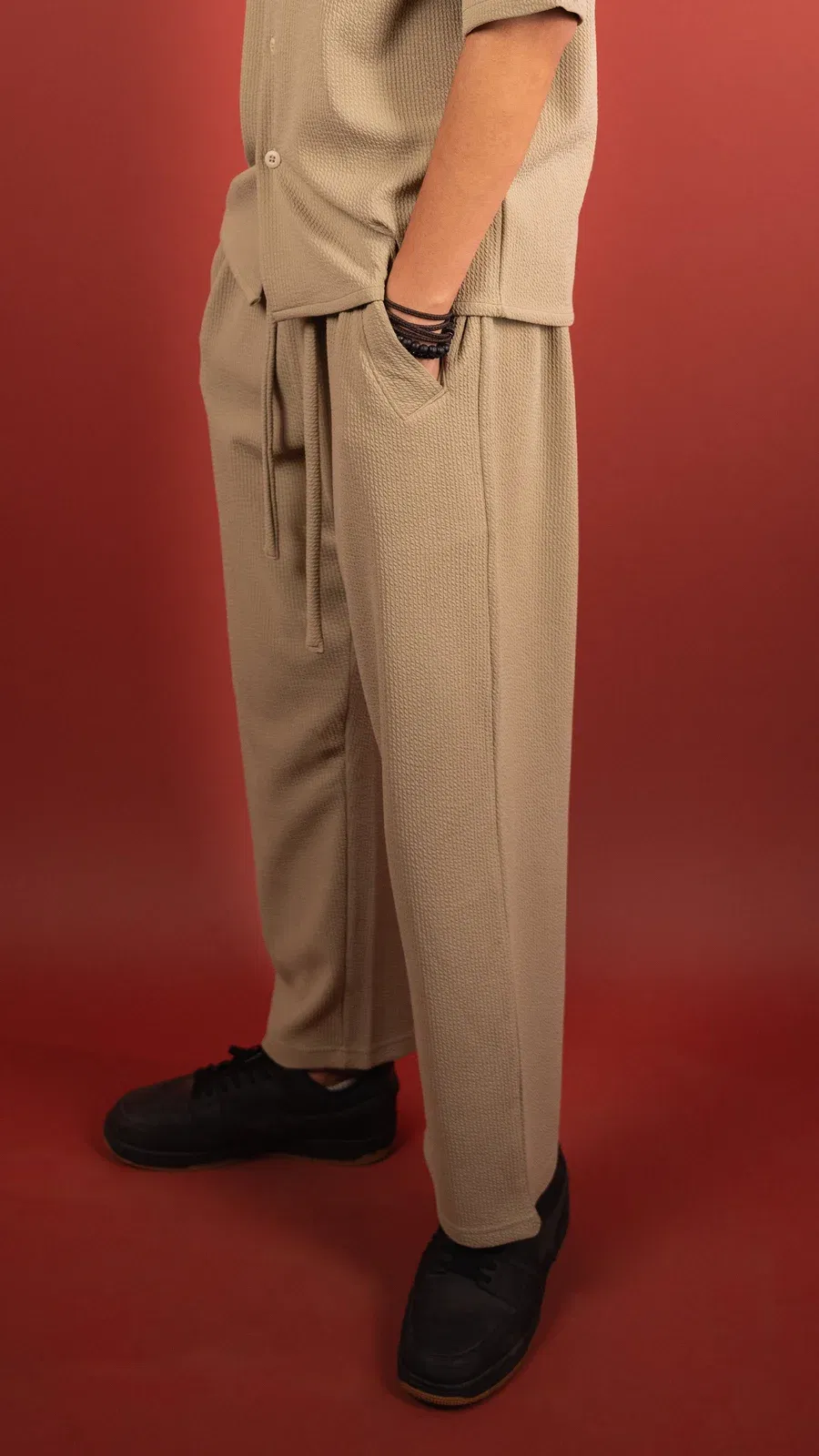 BEIGE CO-ORD SET MEN'S PANT