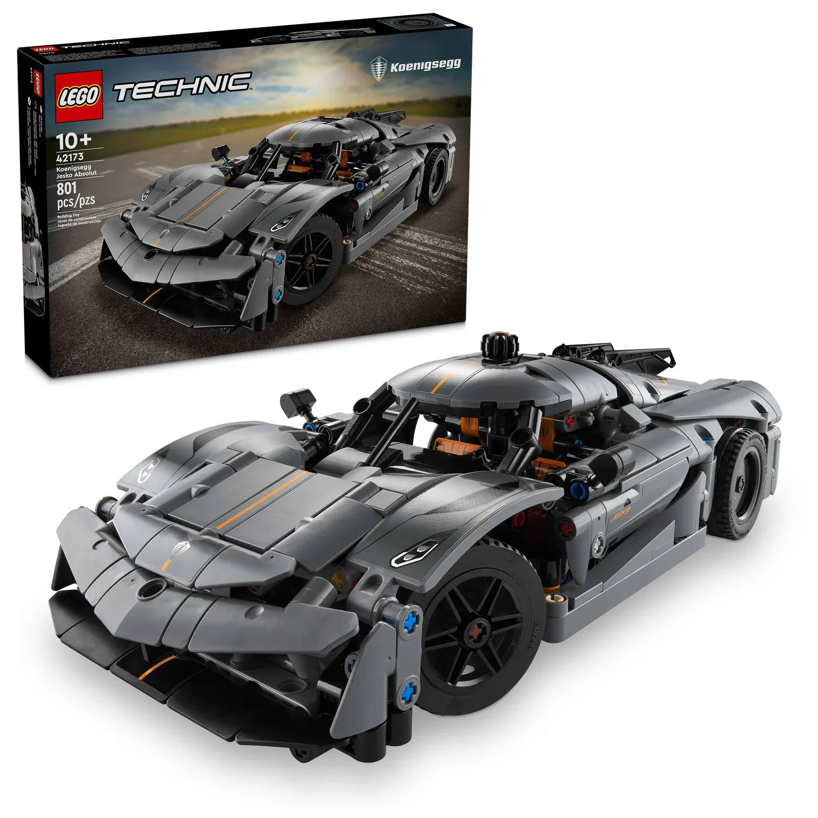 Lego Koenigsegg Jesko Absolut Grey Hypercar