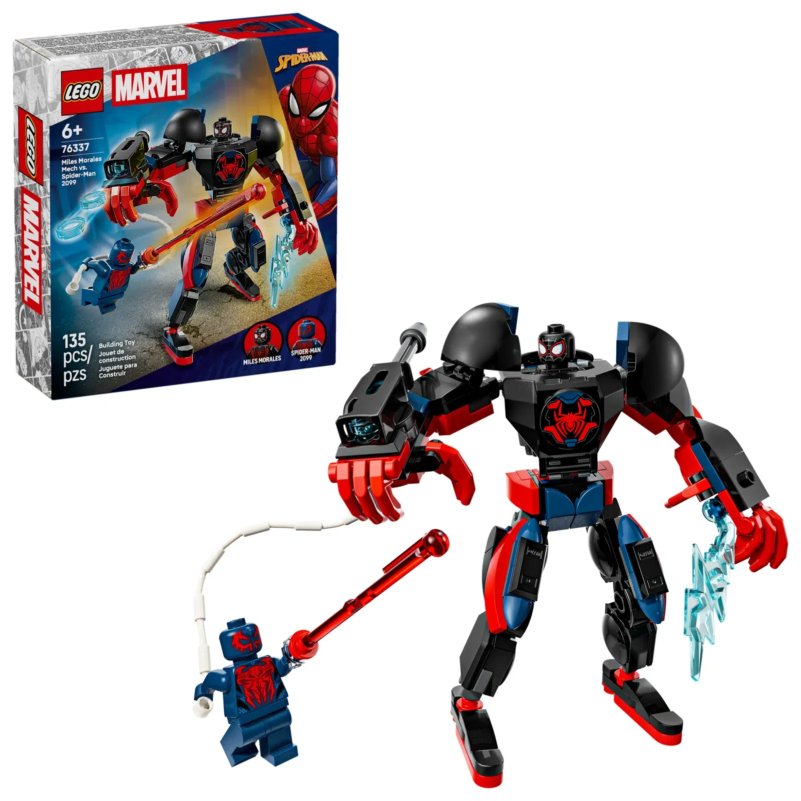 Lego Miles Morales Mech vs SpiderMan 2099