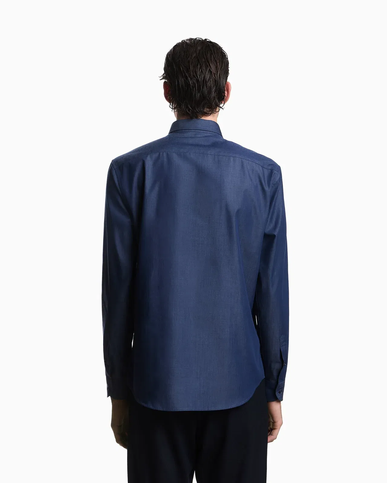 Emporio Armani Denim-effect fabric shirt