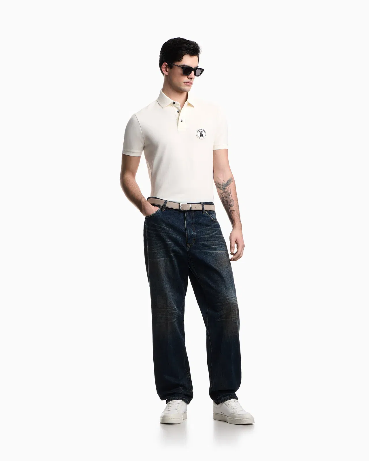 Emporio Armani J22 regular-fit, stiff-denim jeans