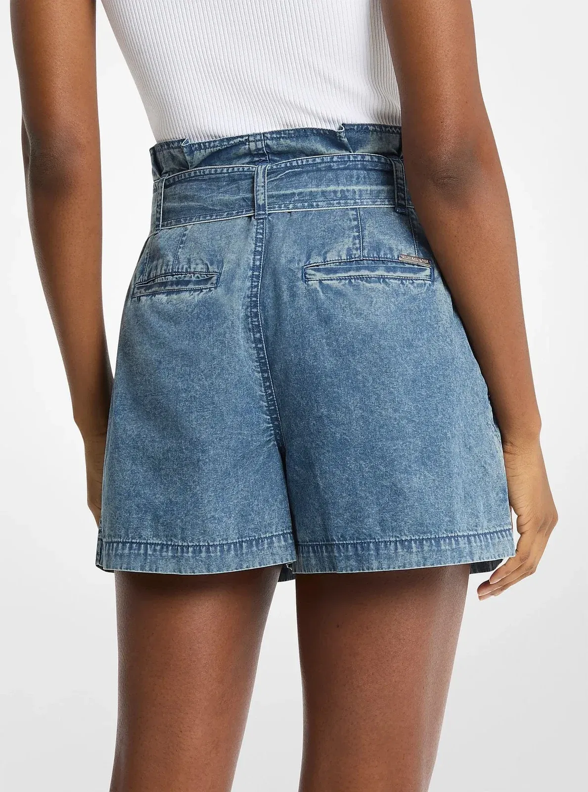 Michael Kors Denim Paperbag Shorts DUSK BLUE WASH