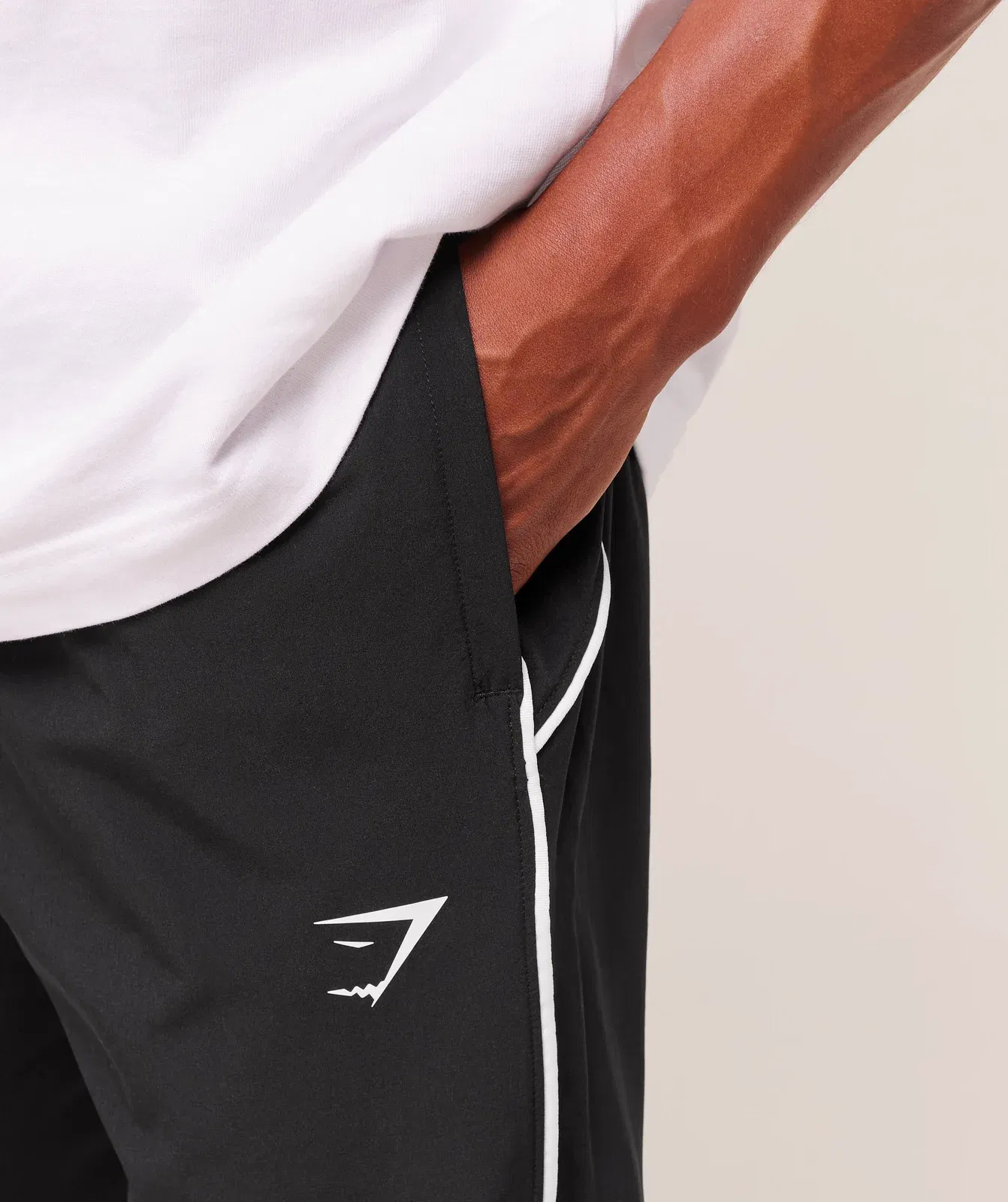 Gymshark Arrival Woven Block Joggers - Black