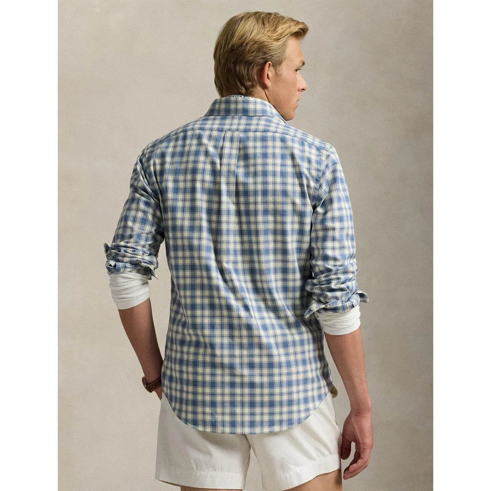 Custom Fit Plaid Oxford Shirt