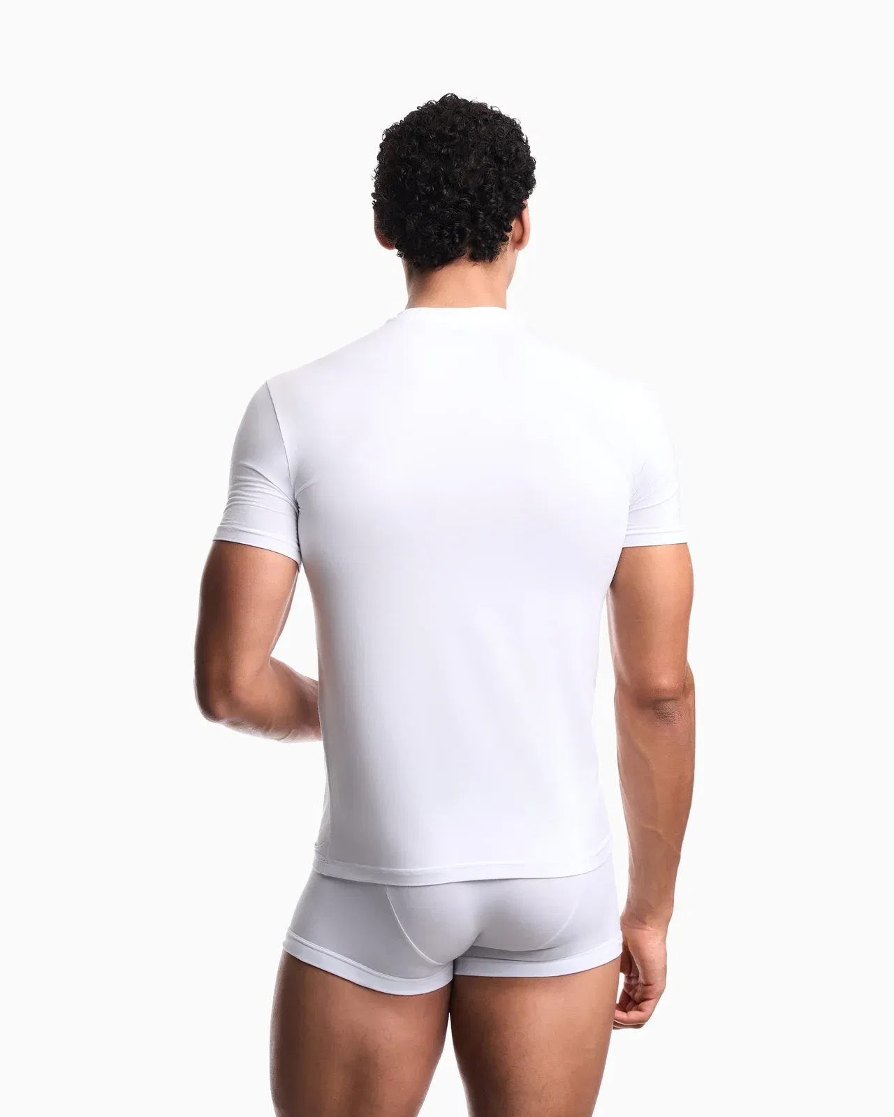 Emporio Armani Fitted loungewear T-shirt in soft modal