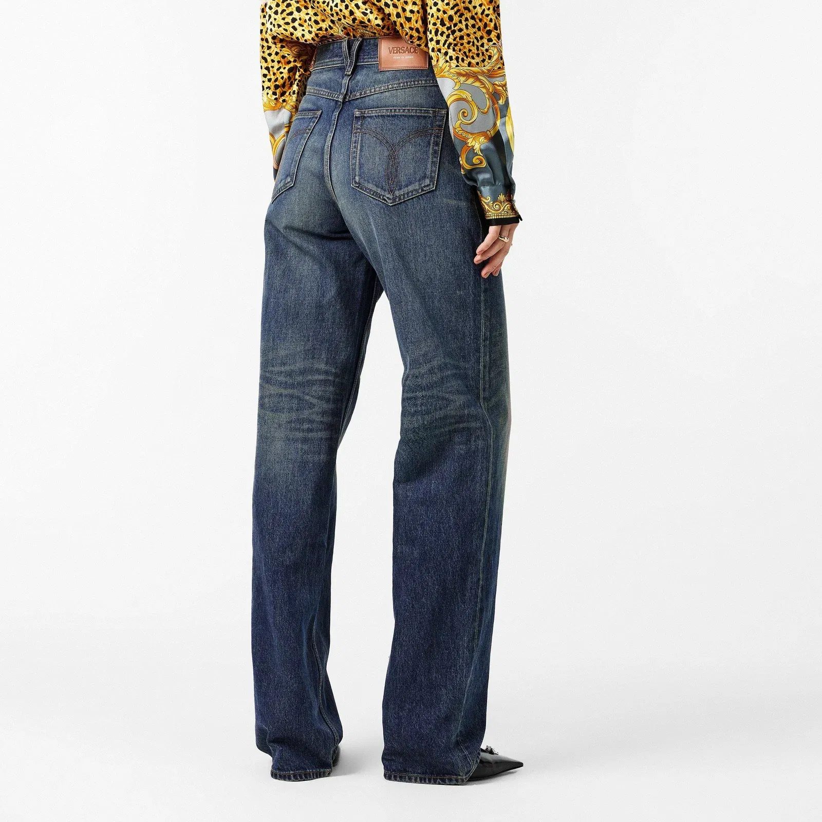 Wide Structured Italian Denim Wide Leg Jeans