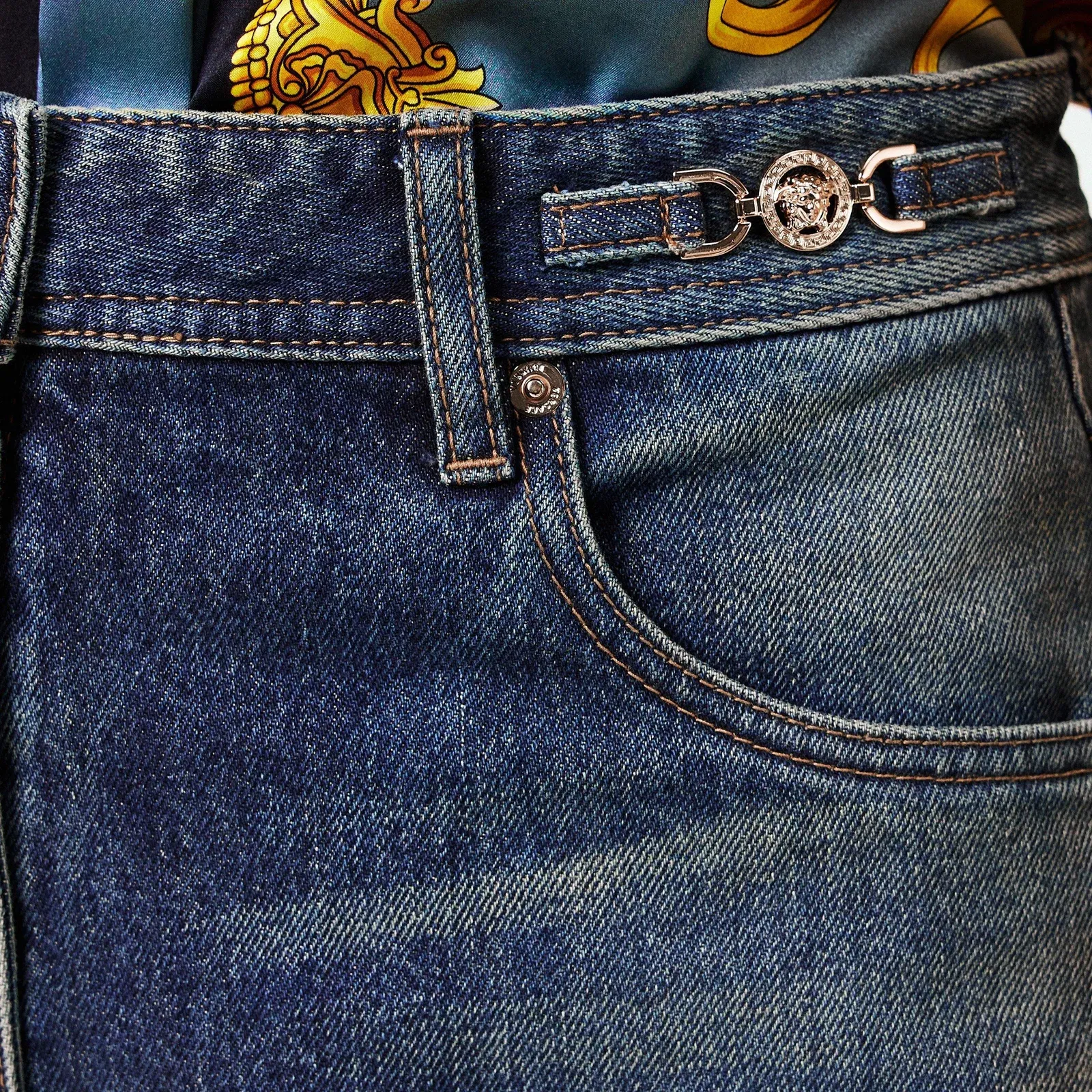 Wide Structured Italian Denim Wide Leg Jeans