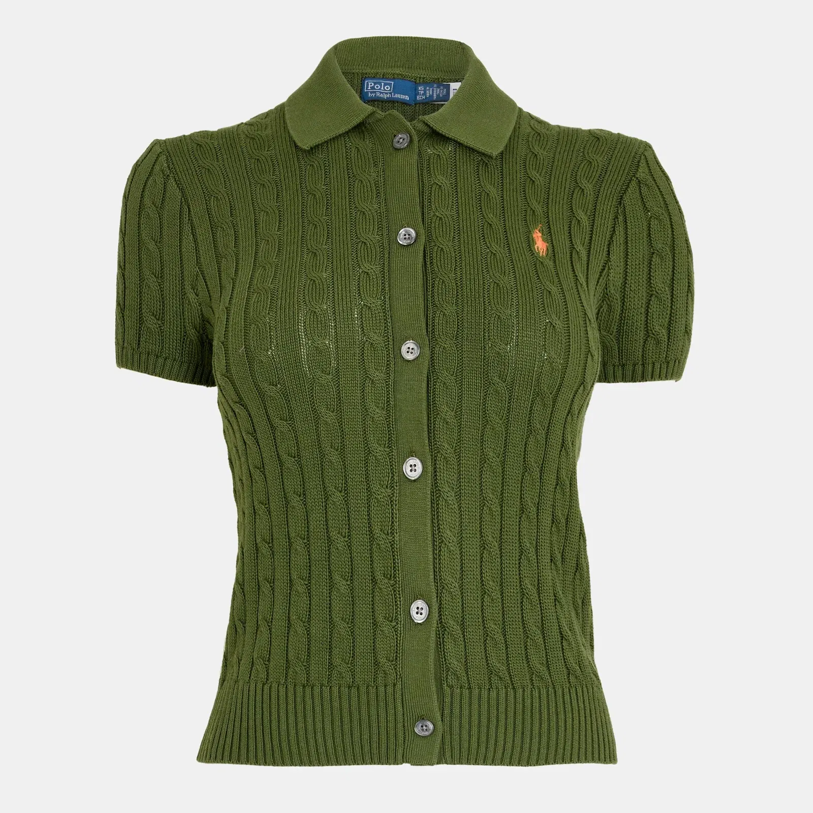Cable Button Up Short Sleeve Shirt
