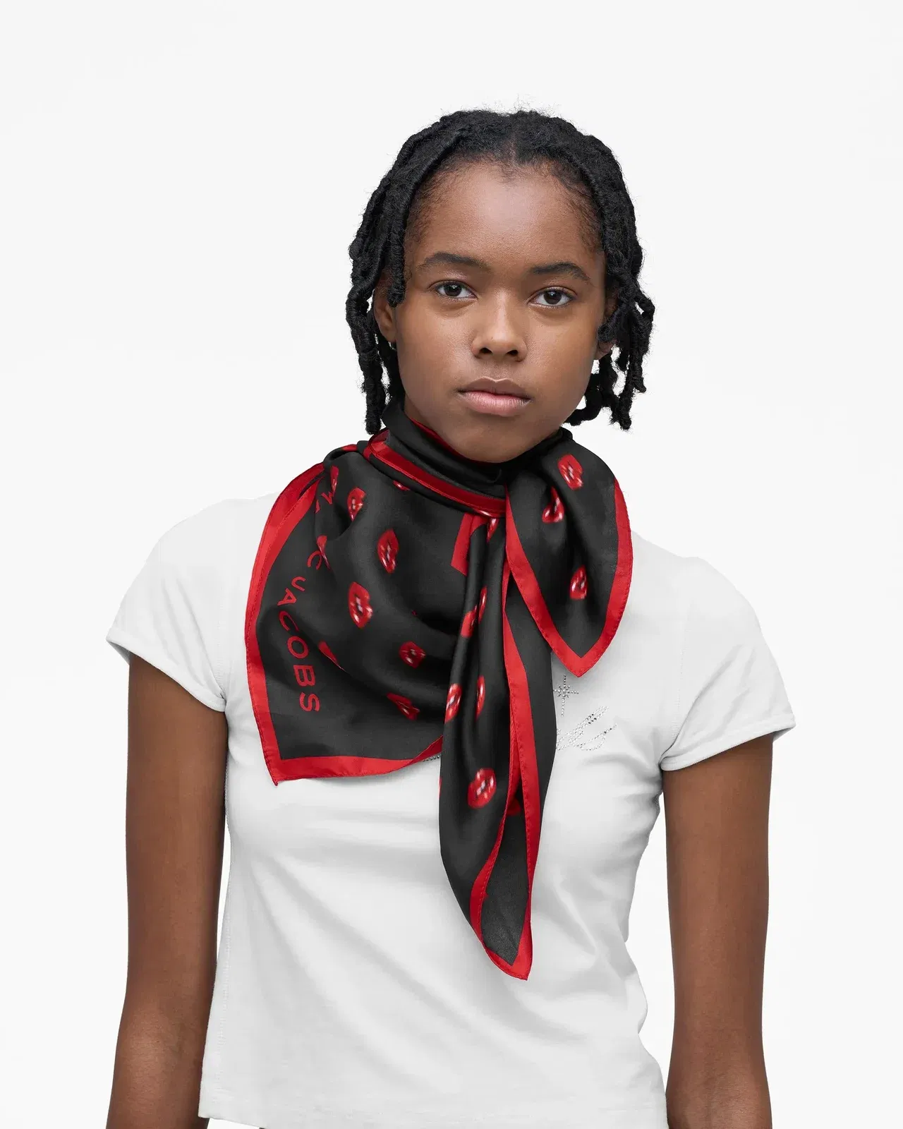 Blurred Lips Square Scarf