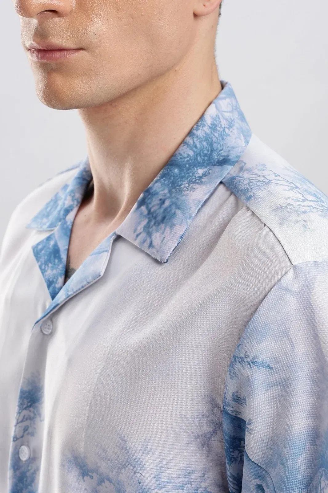 Toile de Jouy Resort Collar Shirt