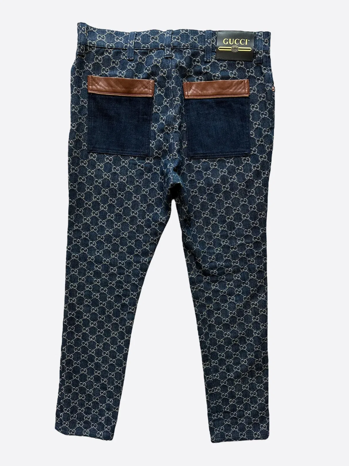 Blue GG Monogram Tapered Jeans