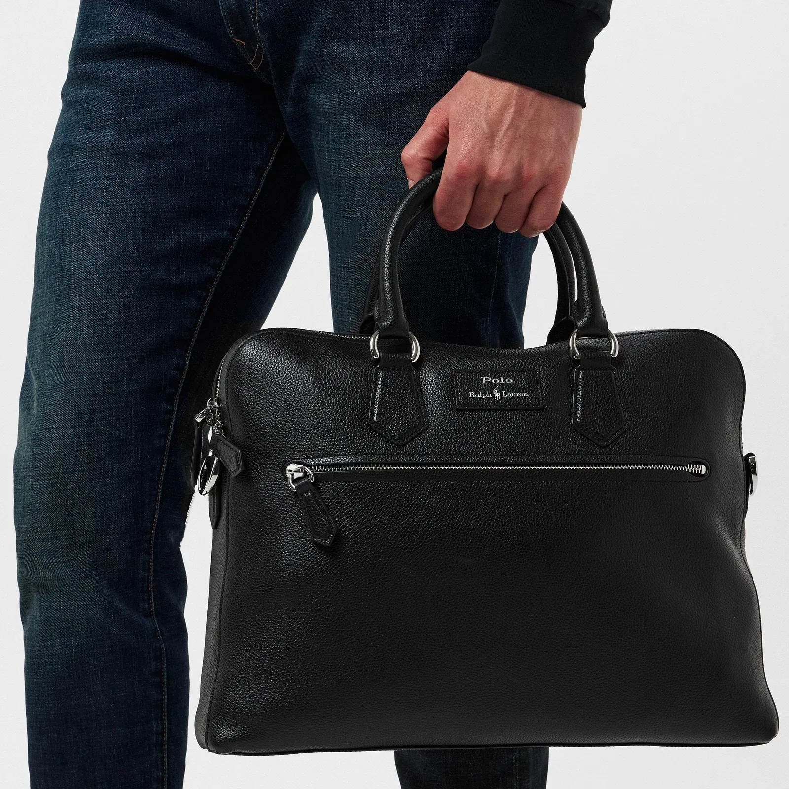 Pebble Leather Commuter Laptop Bag