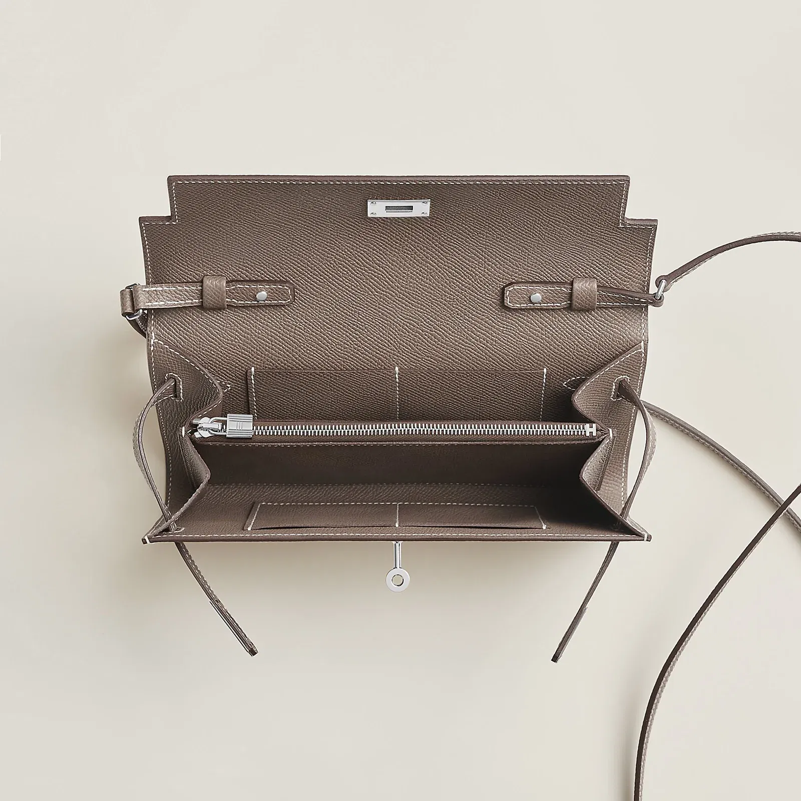 Hermes Kelly Classique To Go Wallet Toupe
