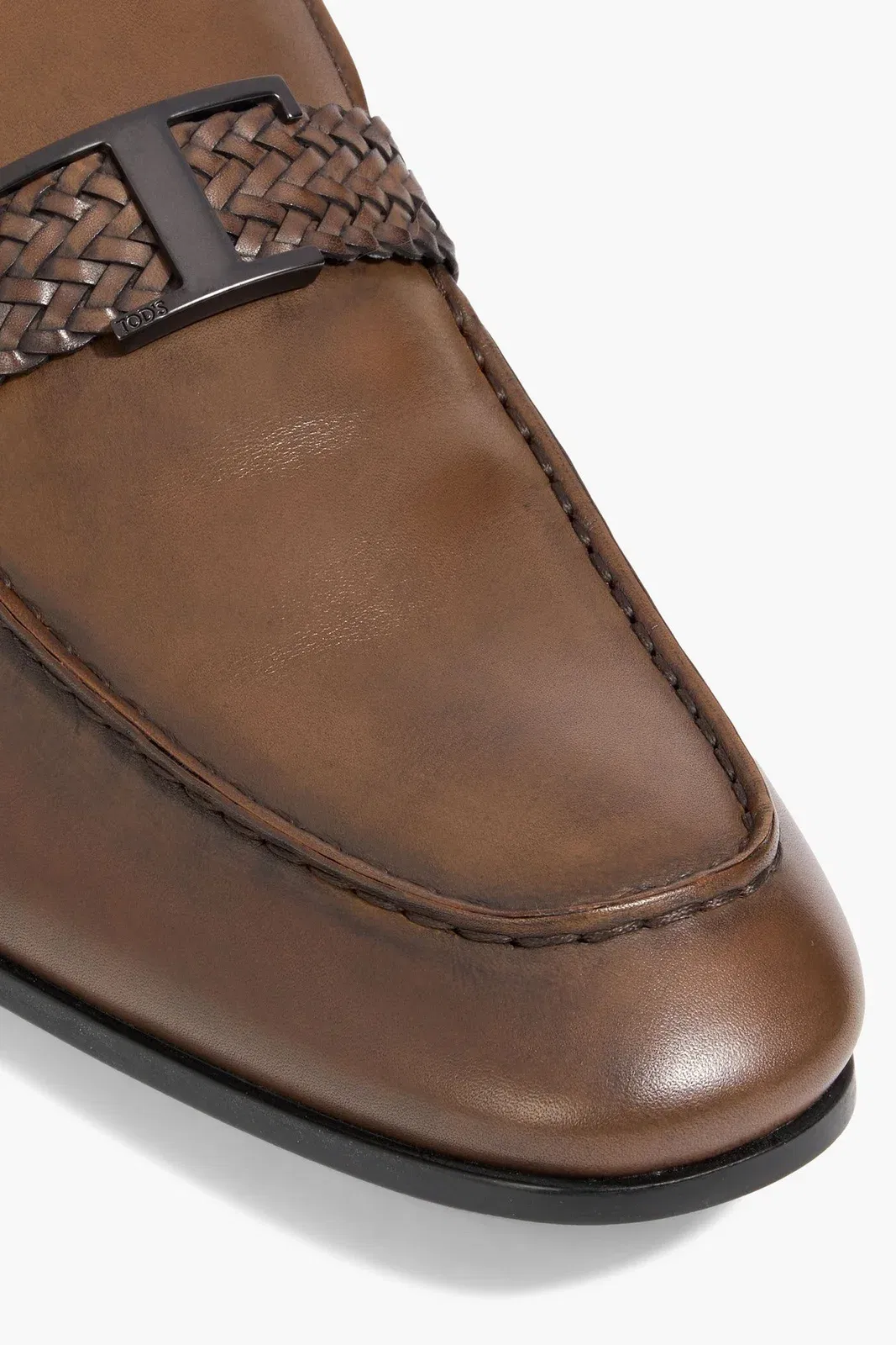 Tod's T Timeless Leather Loafers Brown