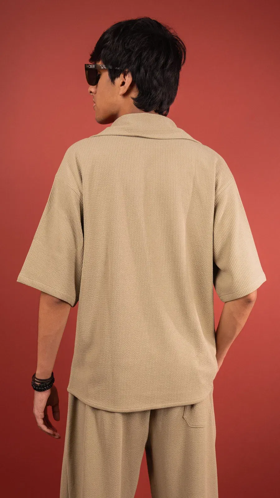 BEIGE CO-ORD SET MEN'S SHIRT
