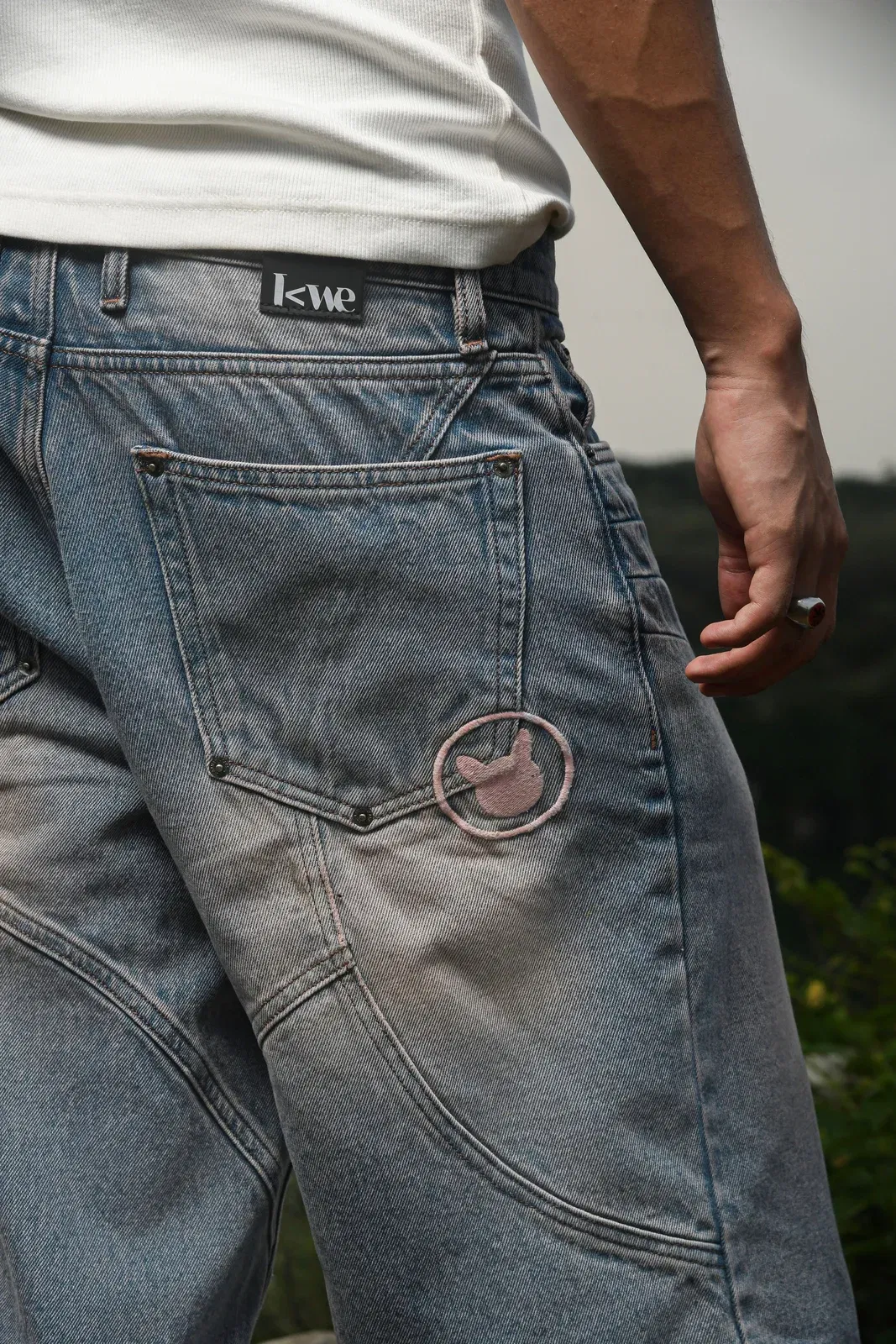 Washed Denim Jorts