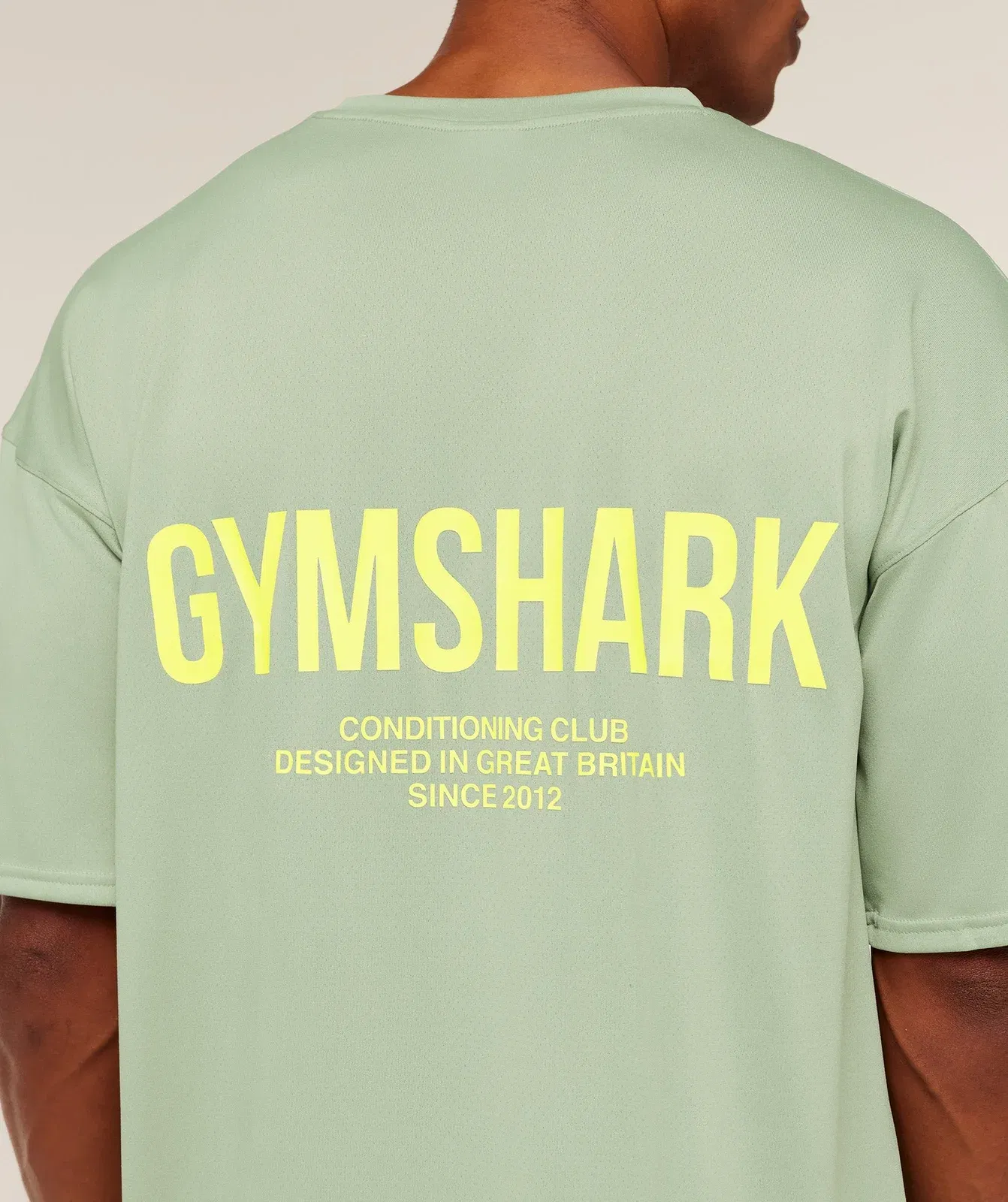 Gymshark Conditioning Club Oversized T-Shirt - GS Haze Green/GS Sorbet Yellow