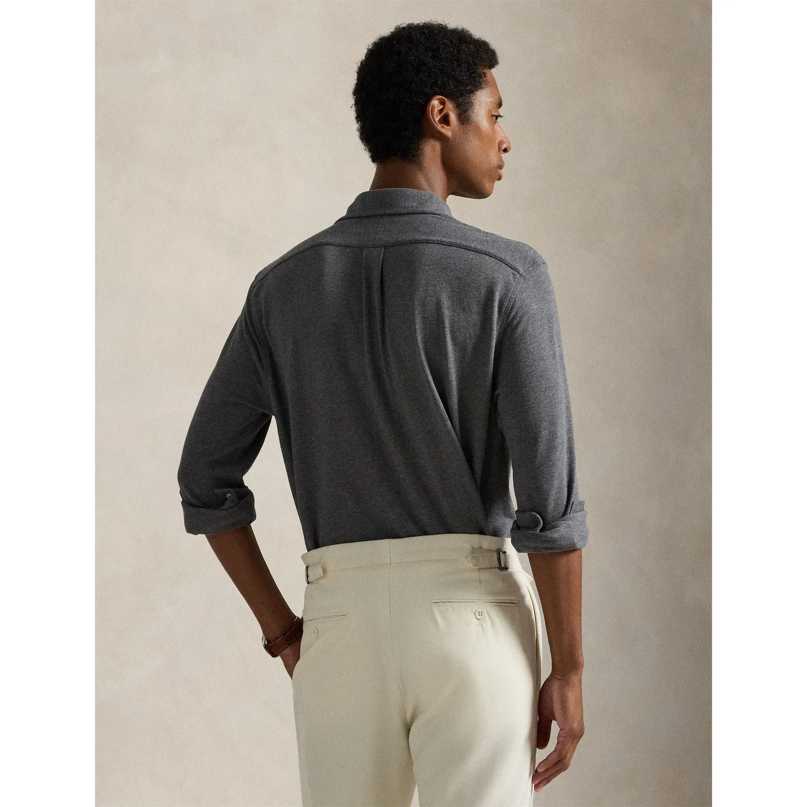 Slim Fit Button-Down Plain Shirt