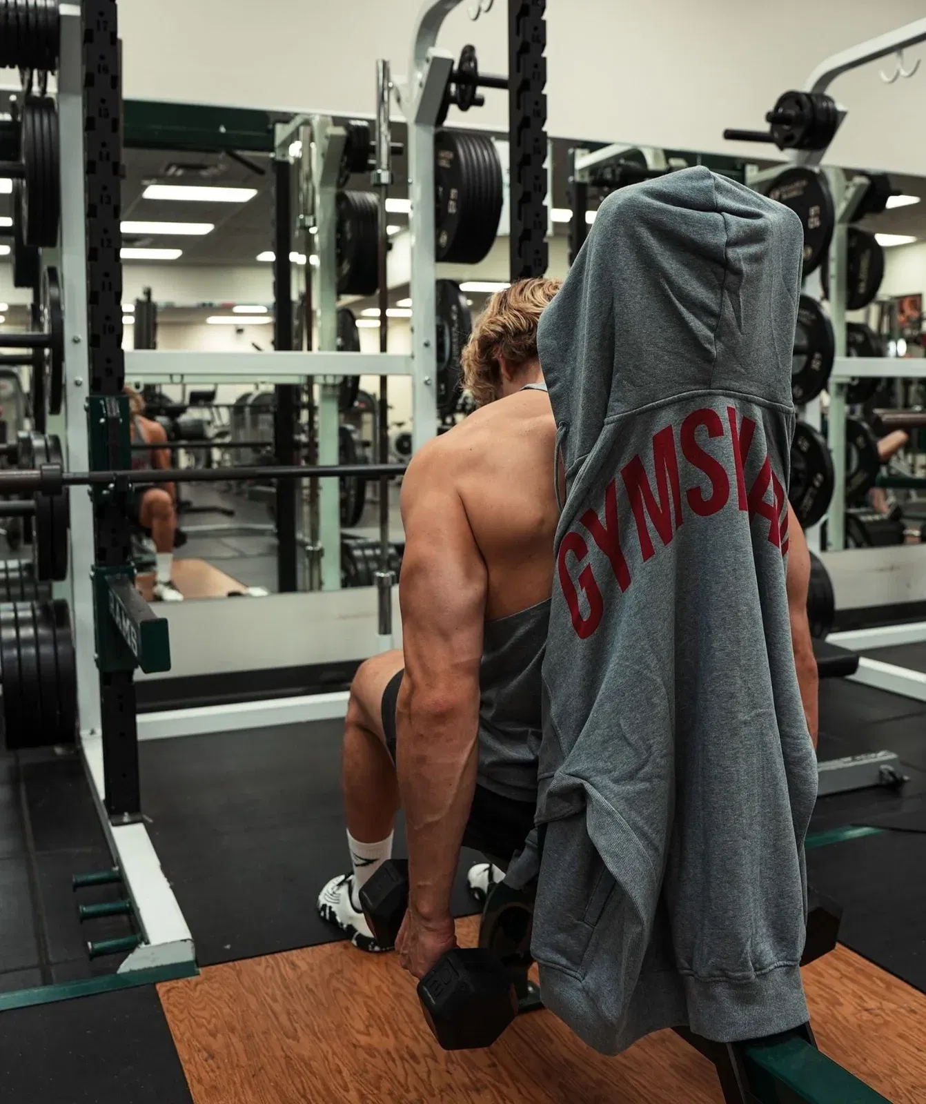Gymshark Power Zip Up Hoodie - Charcoal Core Marl