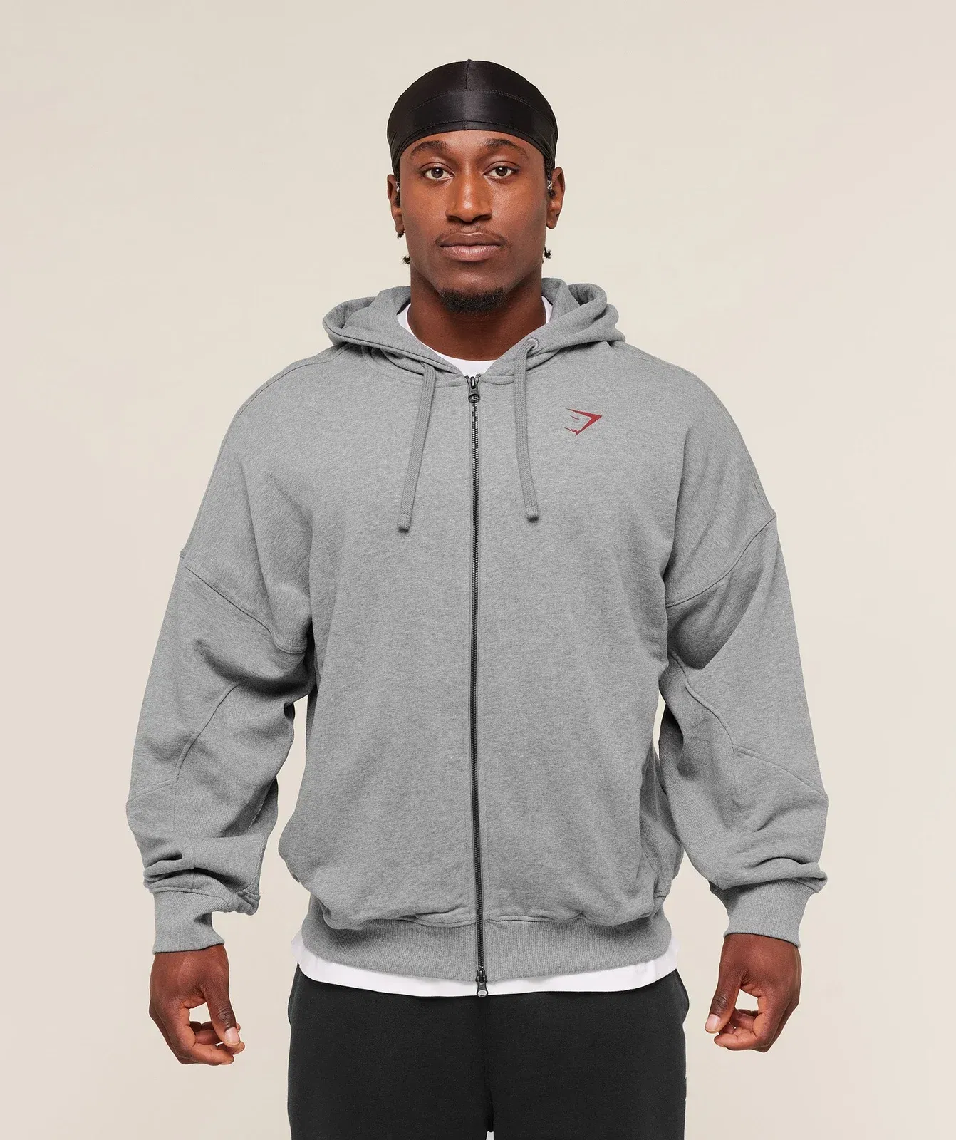 Gymshark Power Zip Up Hoodie - Charcoal Core Marl